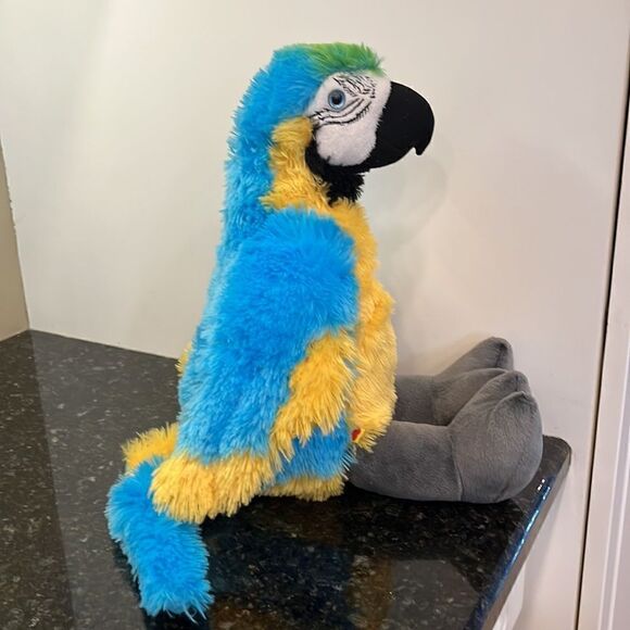Build A Bear Macaw Parrot Plush Bird Blue Yellow Zoorrific St Louis Zoo - Picture 6 of 9